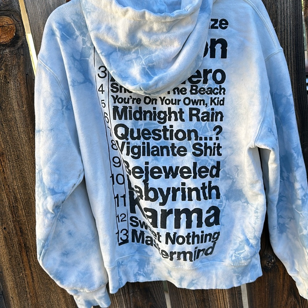 Taylor Swift official hoodie sweatshirt Midnights tie dye style - Picture 4 of 5